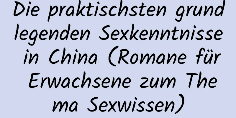 Die praktischsten grundlegenden Sexkenntnisse in China (Romane für Erwachsene zum Thema Sexwissen)