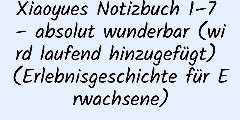 Xiaoyues Notizbuch 1–7 – absolut wunderbar (wird laufend hinzugefügt) (Erlebnisgeschichte für Erwachsene)