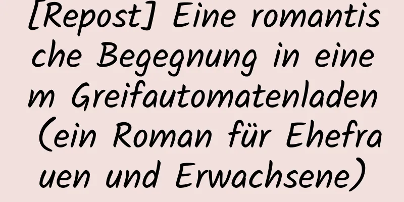 [Repost] Eine romantische Begegnung in einem Greifautomatenladen (ein Roman für Ehefrauen und Erwachsene)