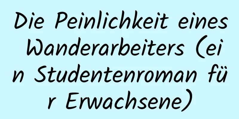 Die Peinlichkeit eines Wanderarbeiters (ein Studentenroman für Erwachsene)