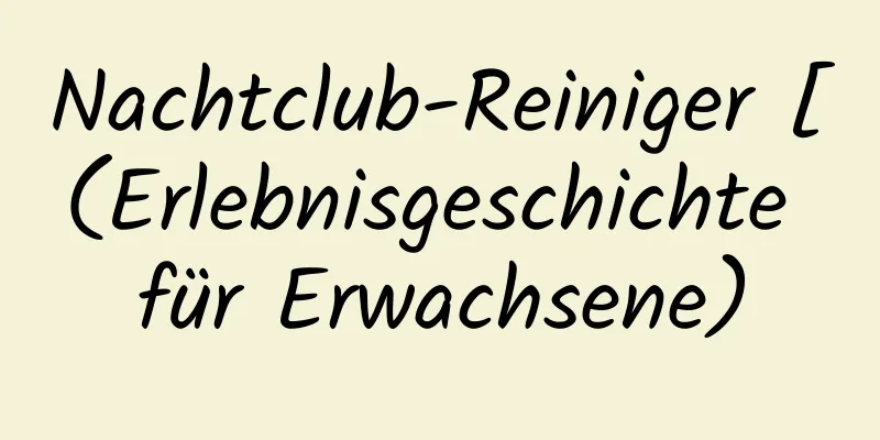 Nachtclub-Reiniger [(Erlebnisgeschichte für Erwachsene)