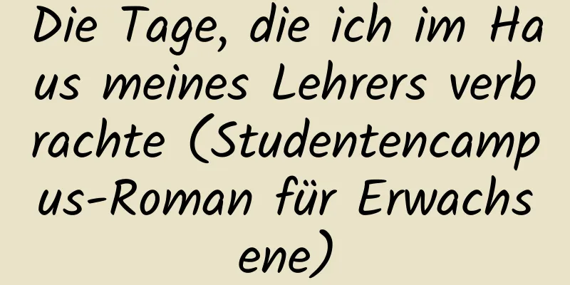 Die Tage, die ich im Haus meines Lehrers verbrachte (Studentencampus-Roman für Erwachsene)