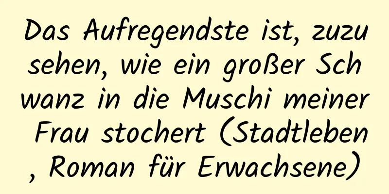 Das Aufregendste ist, zuzusehen, wie ein großer Schwanz in die Muschi meiner Frau stochert (Stadtleben, Roman für Erwachsene)