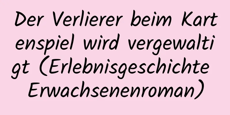 Der Verlierer beim Kartenspiel wird vergewaltigt (Erlebnisgeschichte Erwachsenenroman)