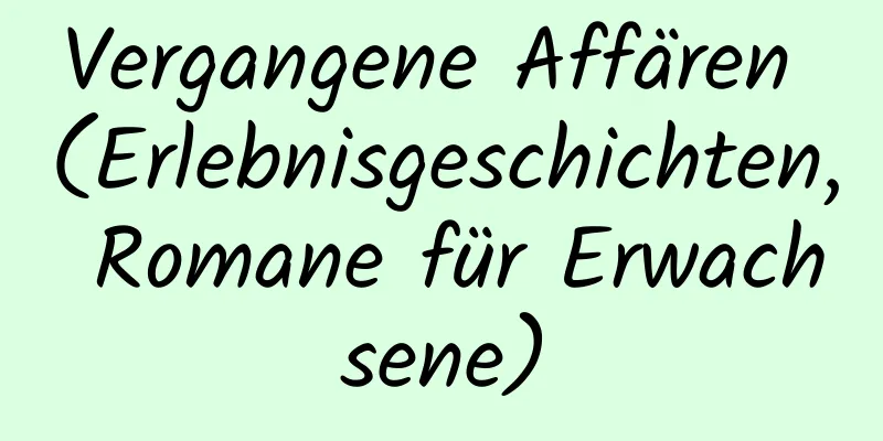 Vergangene Affären (Erlebnisgeschichten, Romane für Erwachsene)