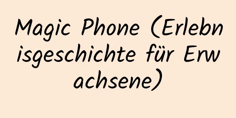 Magic Phone (Erlebnisgeschichte für Erwachsene)