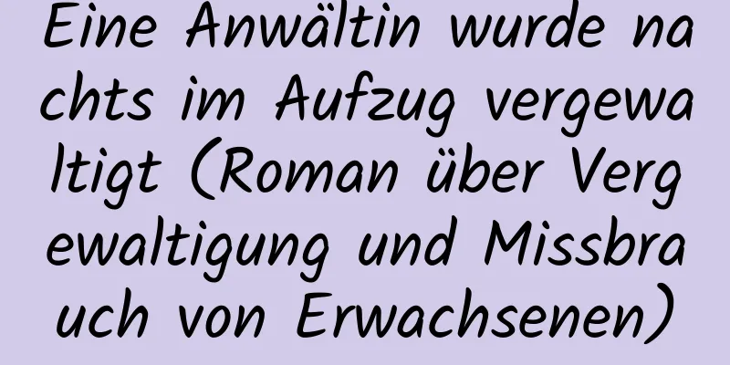 Eine Anwältin wurde nachts im Aufzug vergewaltigt (Roman über Vergewaltigung und Missbrauch von Erwachsenen)