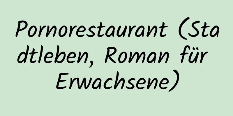 Pornorestaurant (Stadtleben, Roman für Erwachsene)