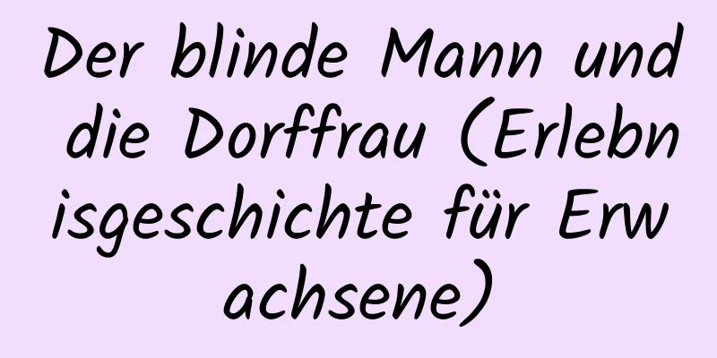 Der blinde Mann und die Dorffrau (Erlebnisgeschichte für Erwachsene)