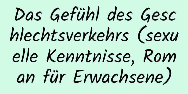 Das Gefühl des Geschlechtsverkehrs (sexuelle Kenntnisse, Roman für Erwachsene)