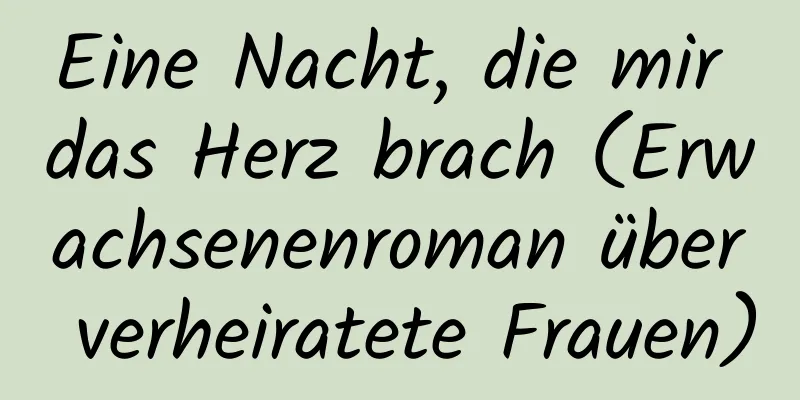 Eine Nacht, die mir das Herz brach (Erwachsenenroman über verheiratete Frauen)