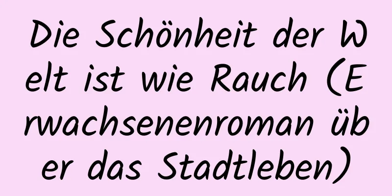 Die Schönheit der Welt ist wie Rauch (Erwachsenenroman über das Stadtleben)