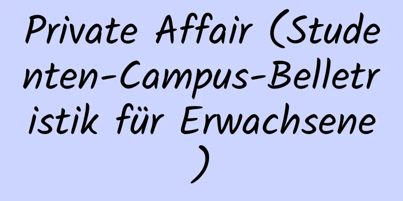 Private Affair (Studenten-Campus-Belletristik für Erwachsene)